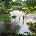 「【江津湖】1歳児、初めての水遊び|芭蕉苑(ばしょうえん)の湧水地にて」くまとR子の子育て日記(189日目)
