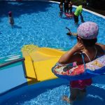 「【江津湖】ちびっ子プール三昧! 浮き輪のサイズについて」くまとR子の子育て日記(201日目)