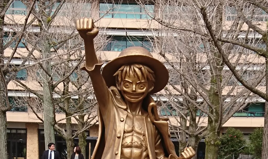 One Piece 熊本県庁前のモンキー D ルフィ像を見に行く 水前寺ひるさんぽ 熊本ぼちぼち新聞